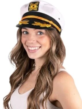 Captain’s White Yacht Hat For Women Or Men Cap